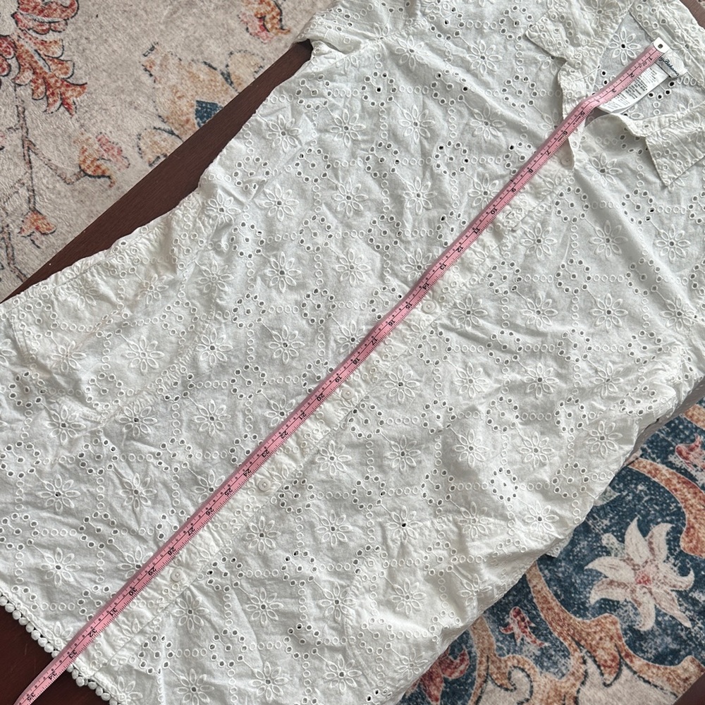 Tommy Bahama White Eyelet Swim Coverup, S - Picture 6 of 8